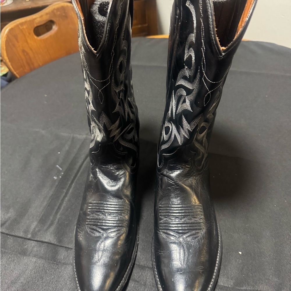 Dan Post Black and Silver Western Boots
